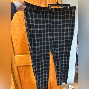 Nordstrom Black and White Plaid women's Pants
